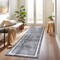 World Rug Gallery Contemporary Distressed Bordered Soft Runner Rug 2' x 7' Gray 3007GRAY2X7 - alternate 7